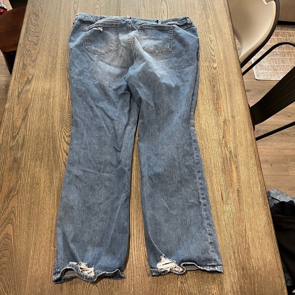 Torrid Mid Rise Slim Boot Cut Jeans Distressed Vintage Stretch Blue Size 24T - Picture 9 of 11